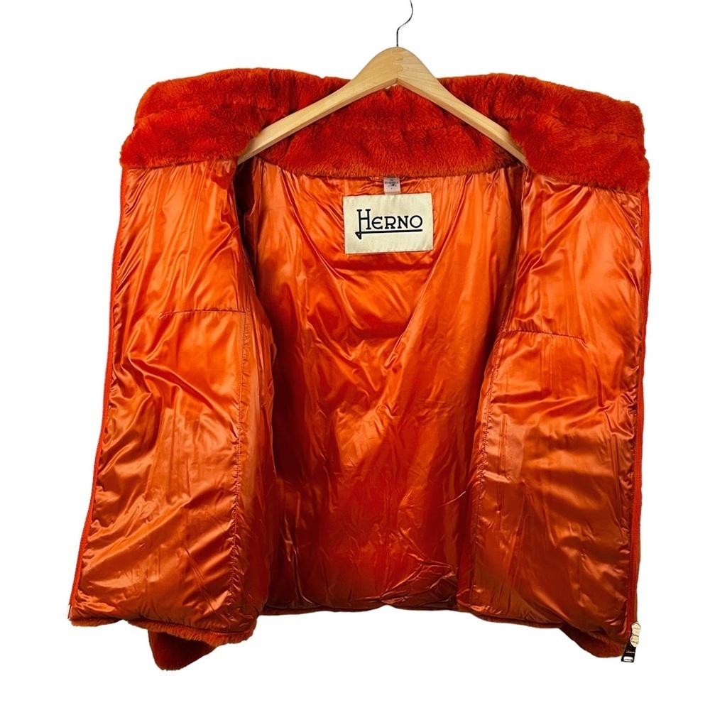HERNO Milly Goose Down Faux Fur Teddy Coat - Picture 9 of 16